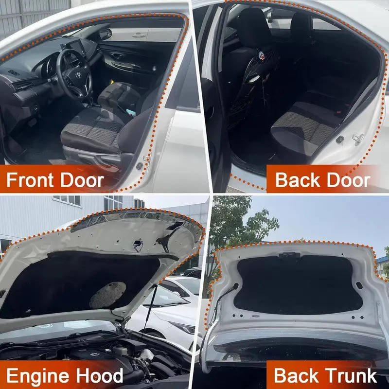 Burlete para puertas de coche, junta impermeable y antipolvo, accesorio de reducción de ruido