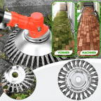 Cabezal desbrozador de acero al carbono | 36 cabezales metálicos cortan hasta la raíz | Compatible con todas las desbroz