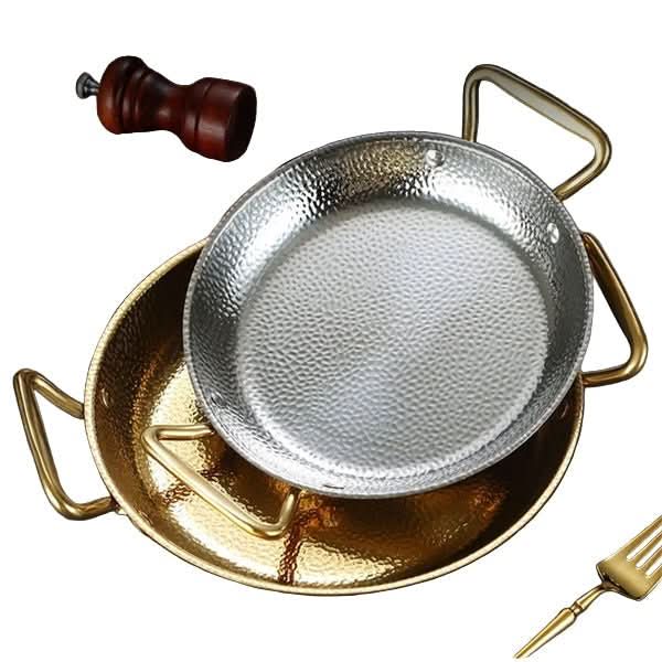 Cacerola de acero inoxidable martillado para freír, salsas y cocina versátil
