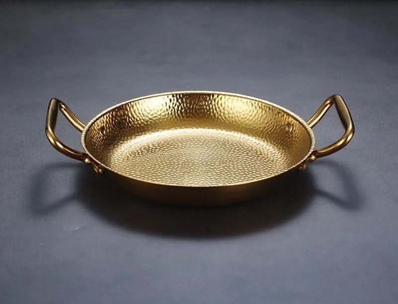 Cacerola de acero inoxidable martillado para freír, salsas y cocina versátil