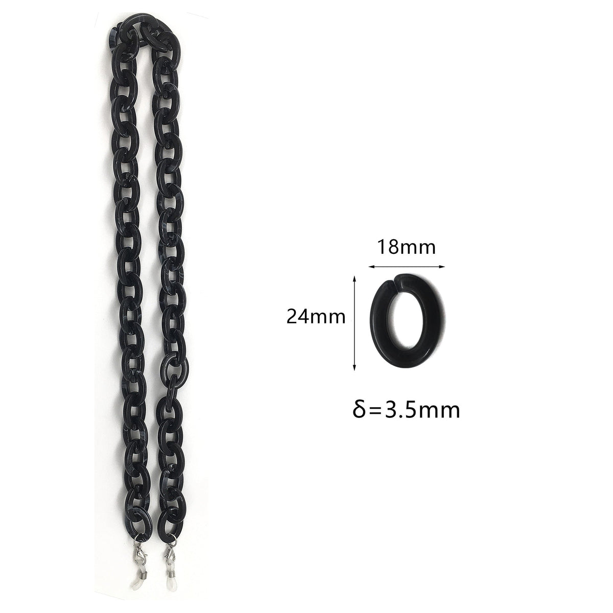 Cadena para gafas de acrílico gruesa oversize