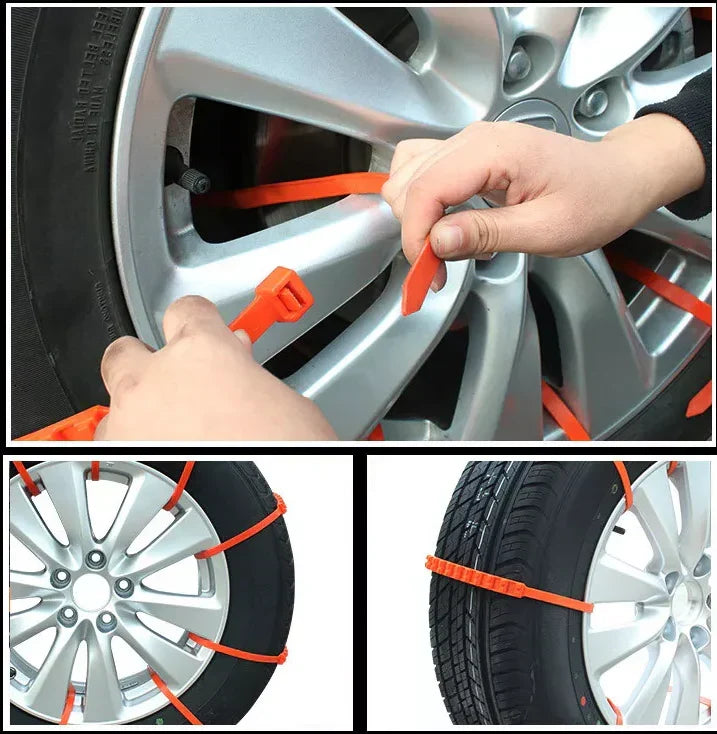 Cadenas de nieve reutilizables universales para coche