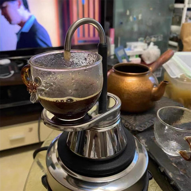 Cafetera espresso portátil de aluminio