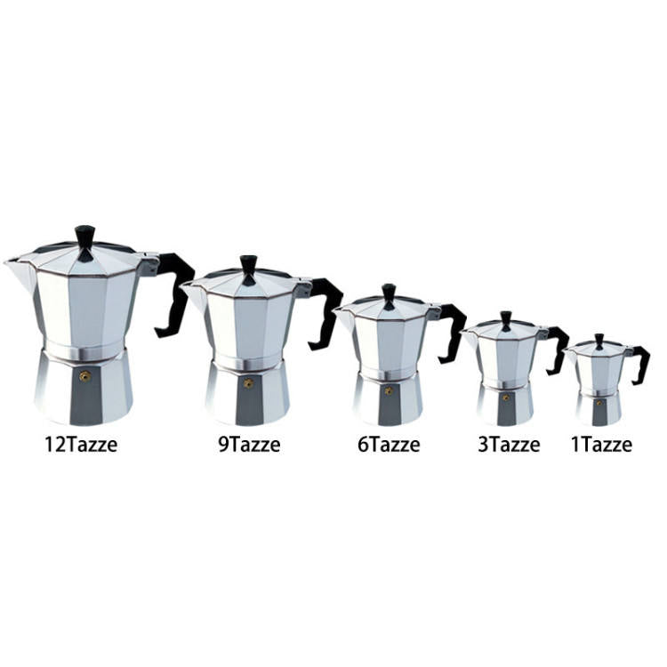 Cafetera italiana clásica para vitrocerámica – Moka de 12 tazas