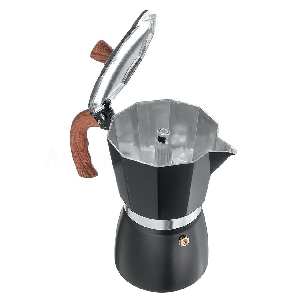 Cafetera italiana de aluminio para espresso