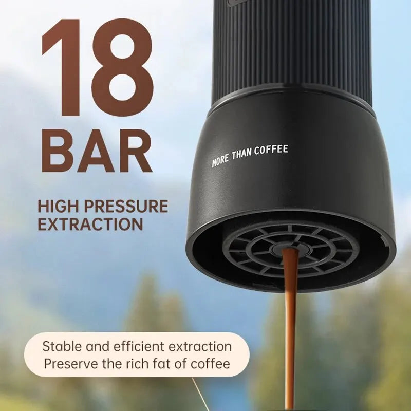 Cafetera portátil manual 18 bar ZZUOM CM101 para camping y viaje