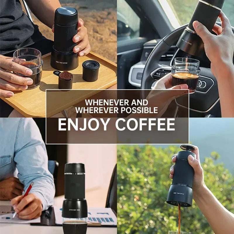 Cafetera portátil manual 18 bar ZZUOM CM101 para camping y viaje
