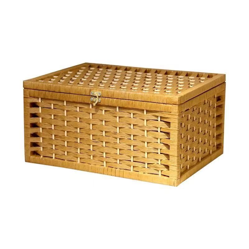 Caja de almacenamiento de ratán