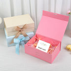 Caja de regalo magnética premium con luces LED y tarjeta de felicitación