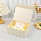 Caja de regalo magnética premium con luces LED y tarjeta de felicitación