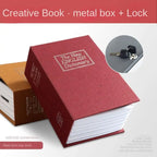 Caja fuerte camuflada en libro con cerradura de llave