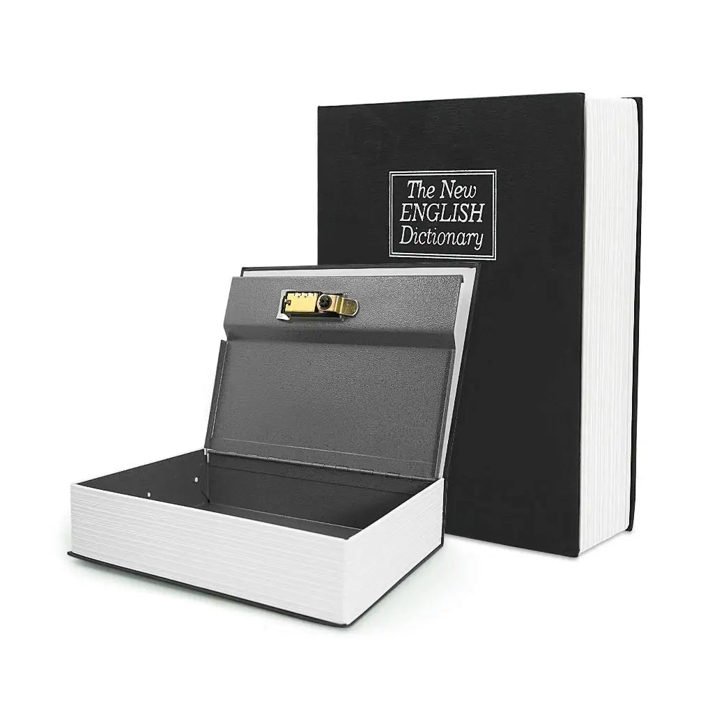 Caja fuerte camuflada en libro con cerradura de llave