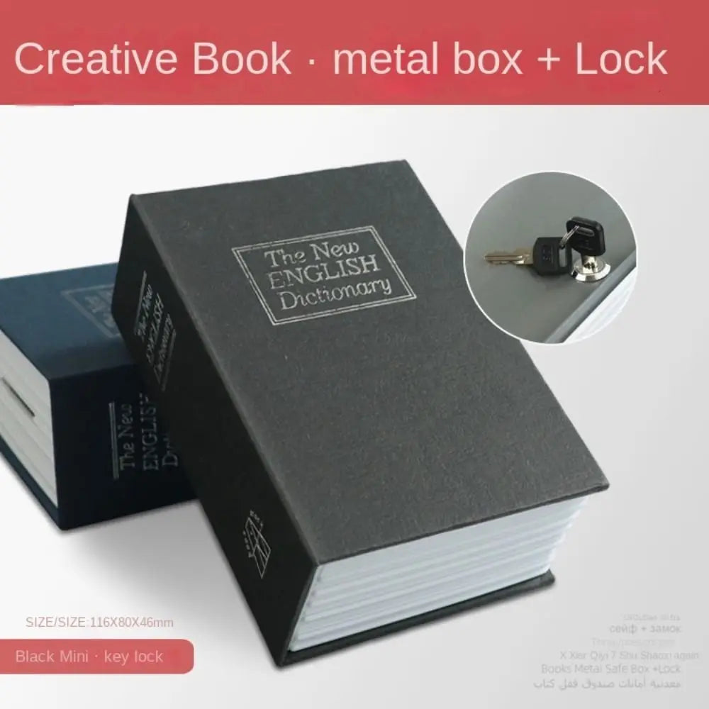 Caja fuerte camuflada en libro con cerradura de llave