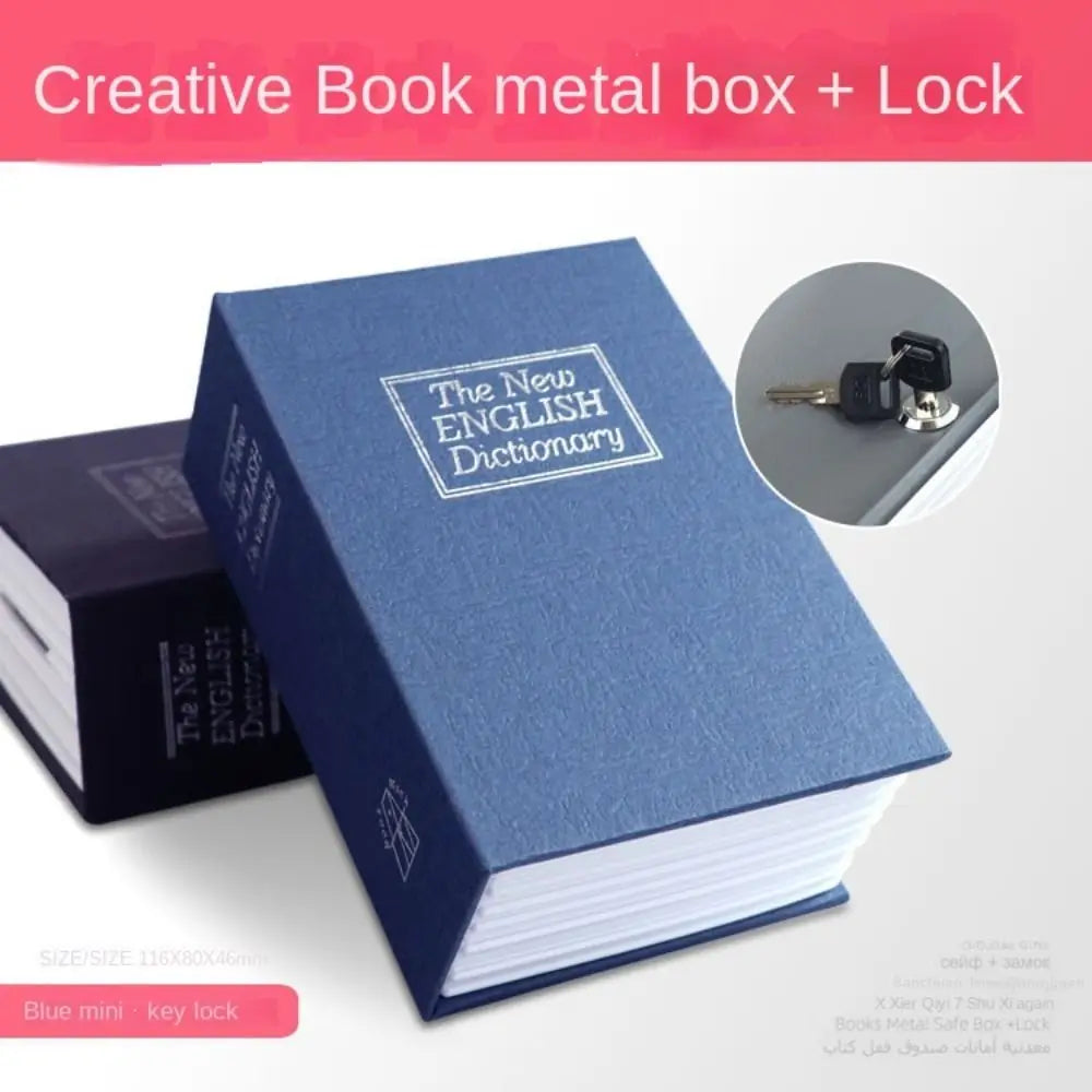 Caja fuerte camuflada en libro con cerradura de llave