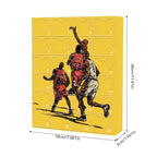 Caja de regalo calendario de adviento de baloncesto | Figuras coleccionables y detalles de aficionado detrás de cada pue