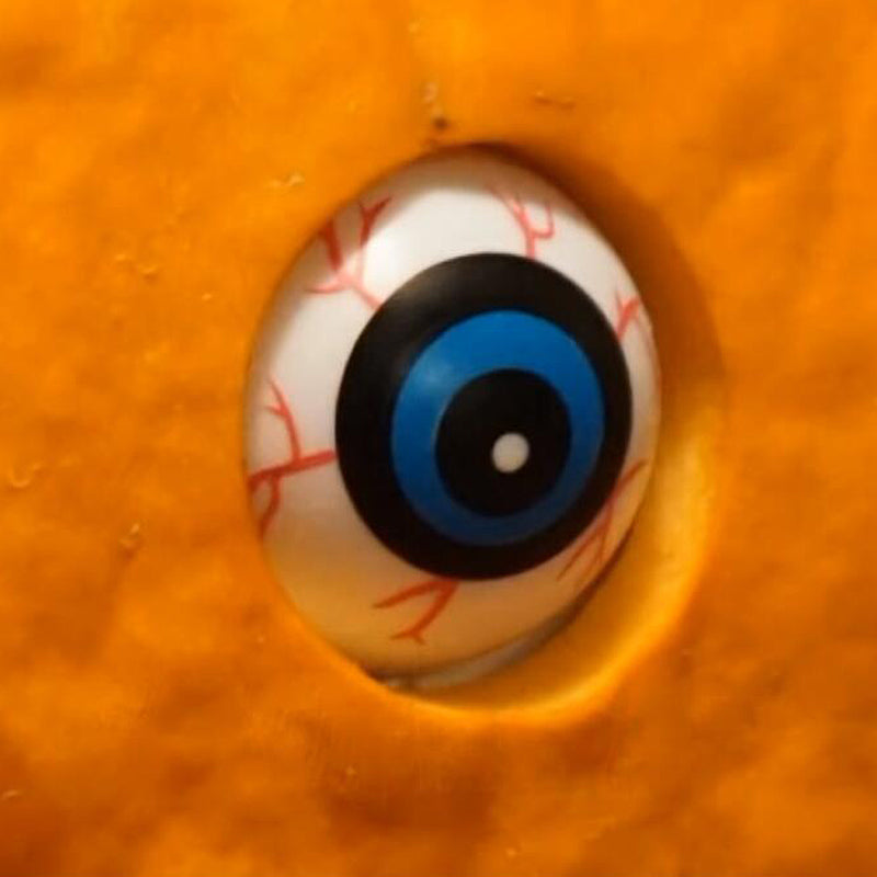 Calabaza de Halloween con ojos móviles
