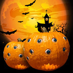 Calabaza de Halloween con ojos móviles