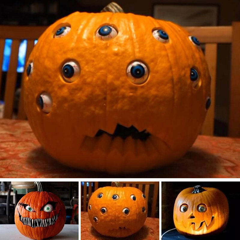 Calabaza de Halloween con ojos móviles