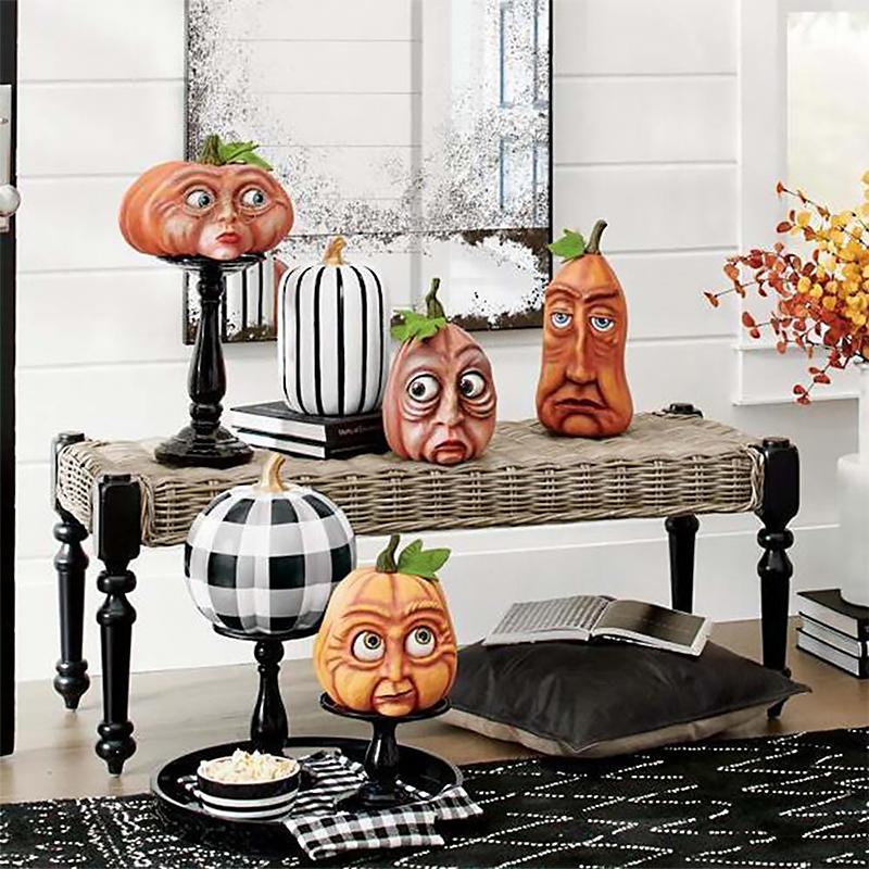 Calabaza decorativa de Halloween con luz