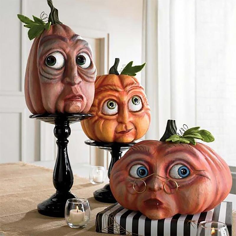 Calabaza decorativa de Halloween con luz