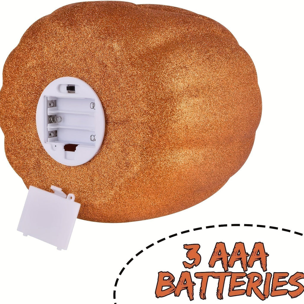 Calabaza luminosa de Halloween con luz LED a pilas