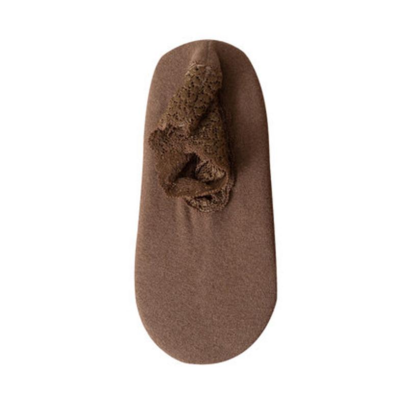 Calcetines cálidos con encaje decorativo