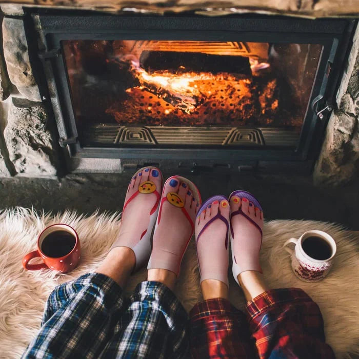 Calcetines con estampado de uñas