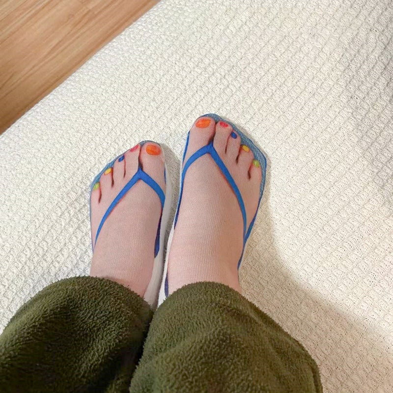 Calcetines con estampado de uñas