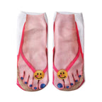 Calcetines con estampado de uñas