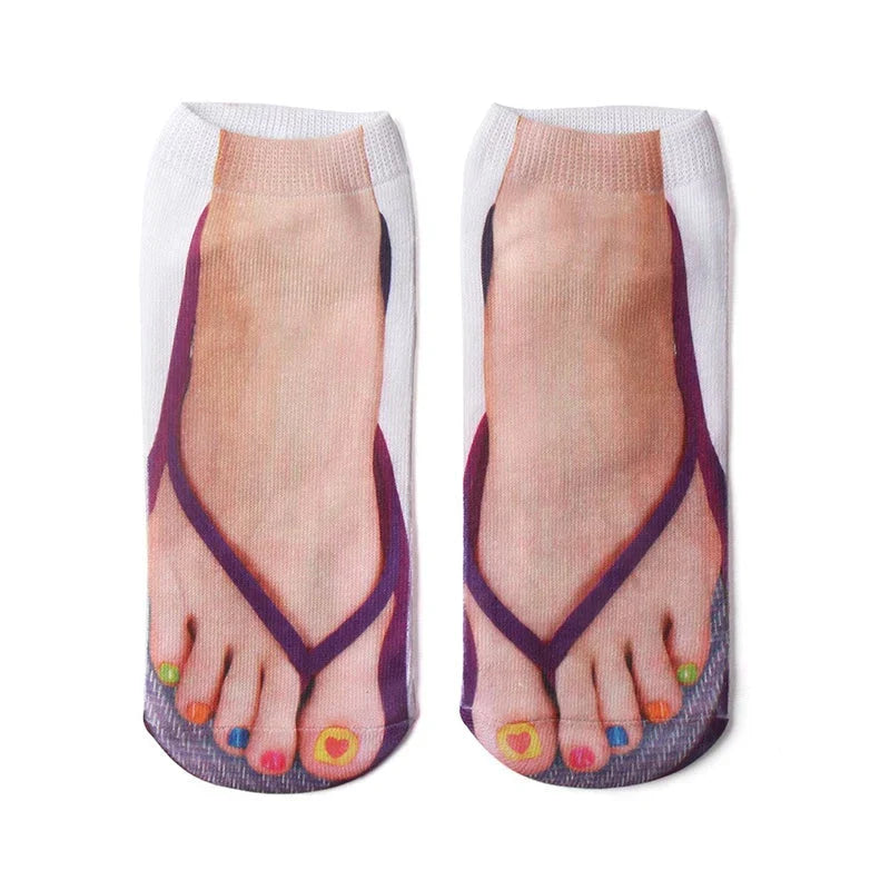 Calcetines con estampado de uñas