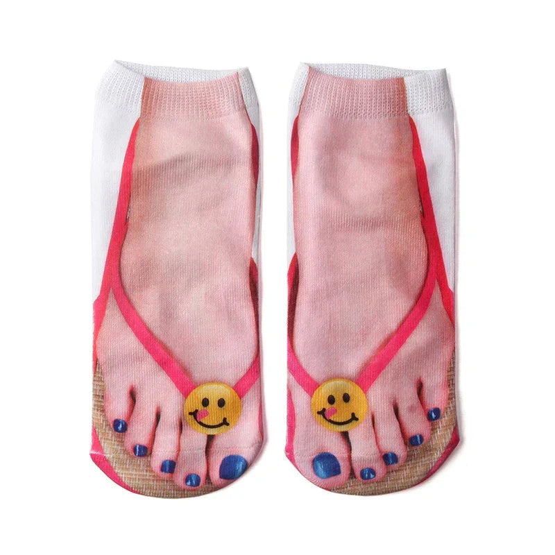 Calcetines con estampado de uñas