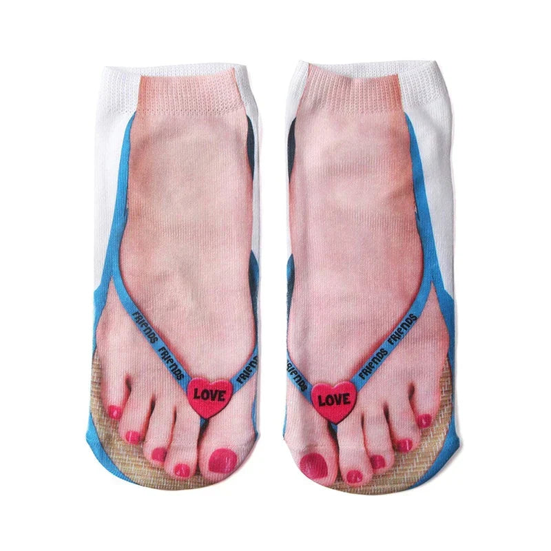 Calcetines con estampado de uñas