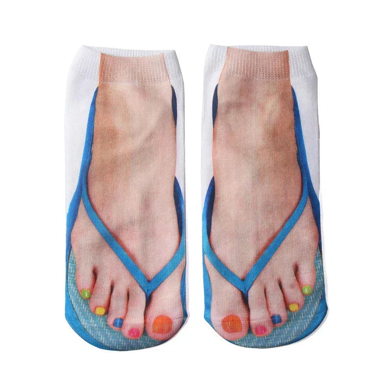 Calcetines con estampado de uñas