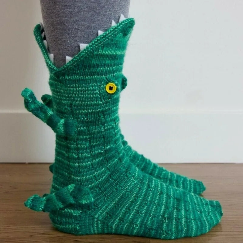 Calcetines de punto divertidos y cálidos