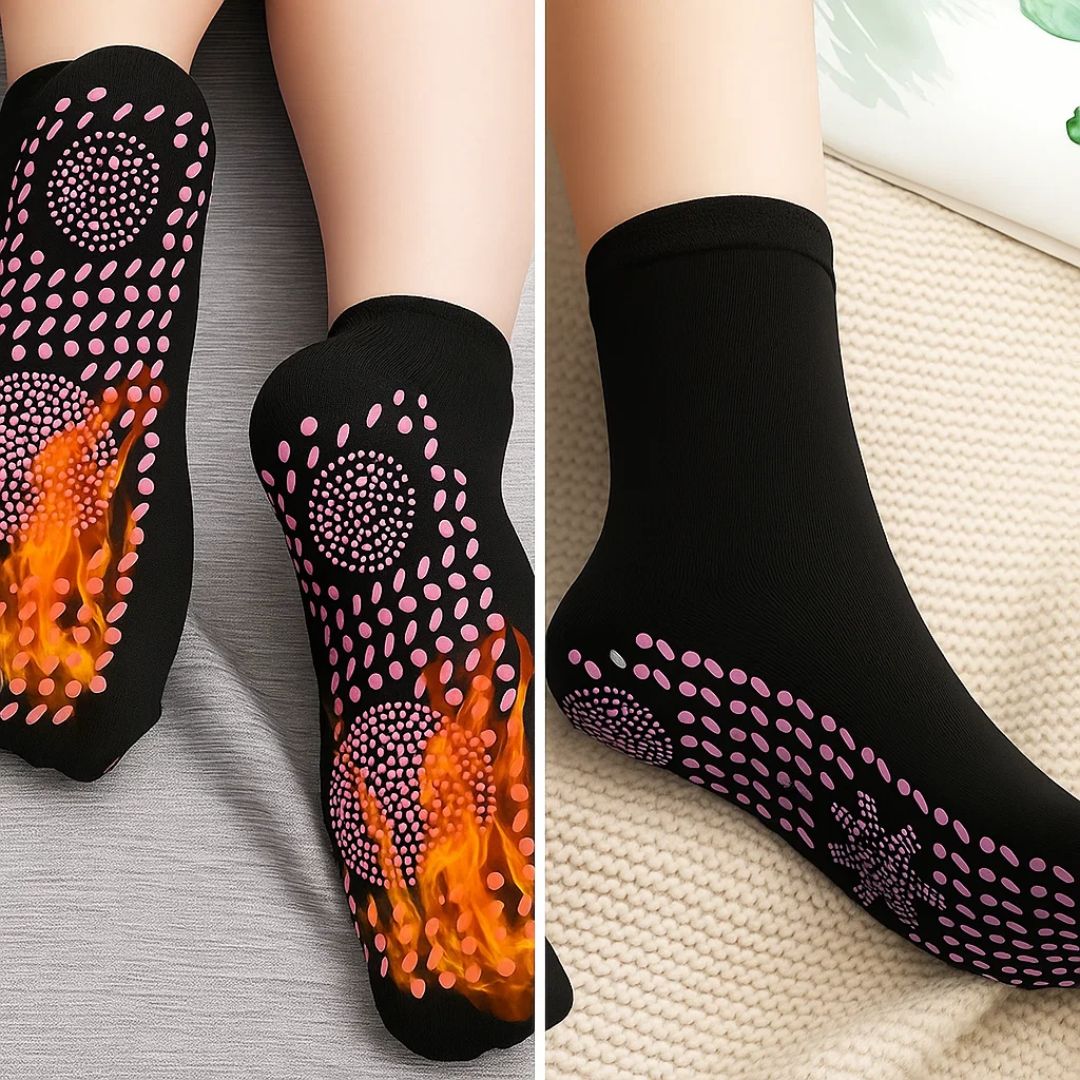 Calcetines térmicos autocalentables con terapia magnética