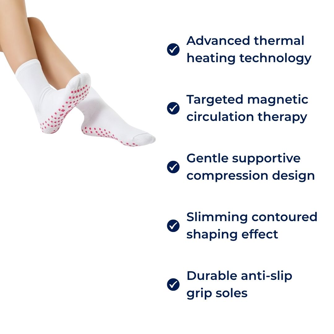 Calcetines térmicos autocalentables con terapia magnética