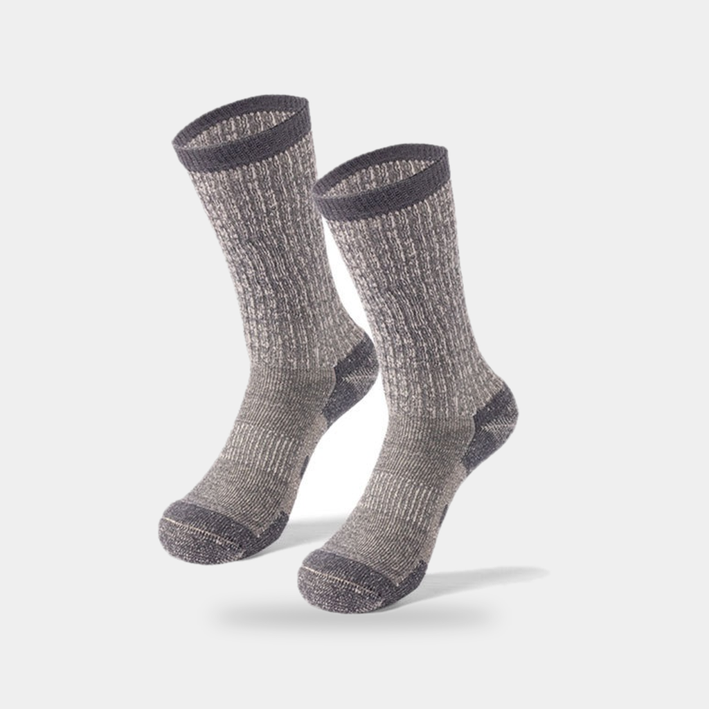 Calcetines térmicos de lana merina — calcetines acolchados de senderismo para invierno