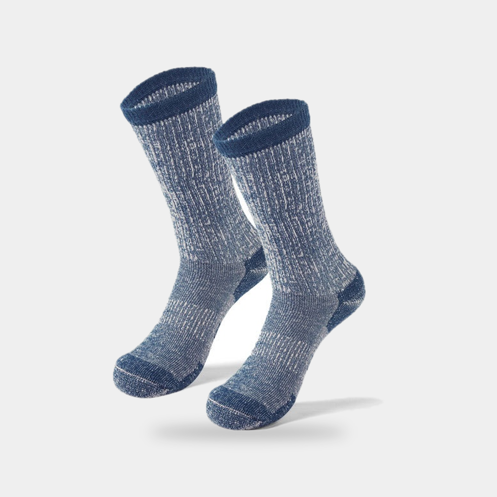 Calcetines térmicos de lana merina — calcetines acolchados de senderismo para invierno