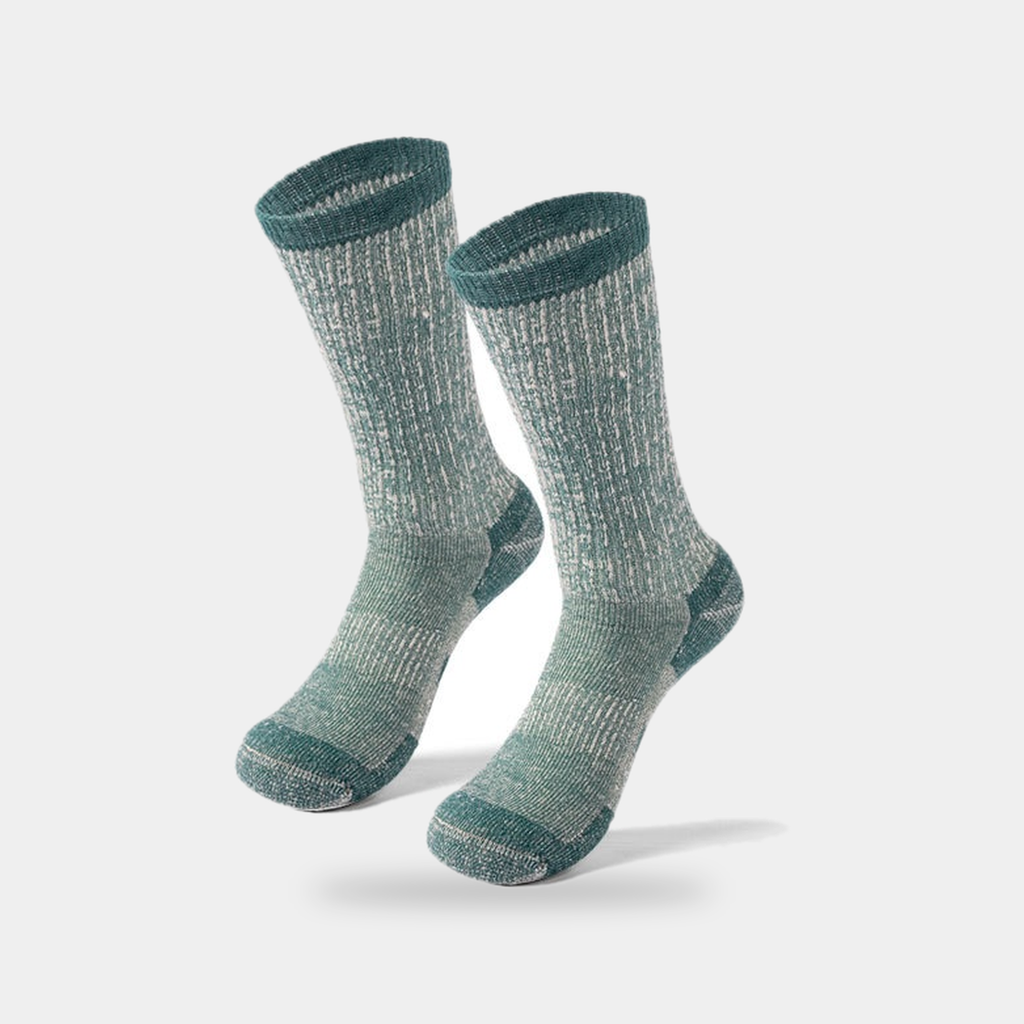 Calcetines térmicos de lana merina — calcetines acolchados de senderismo para invierno