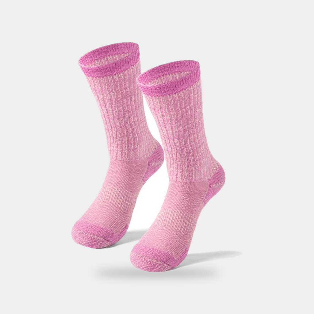Calcetines térmicos de lana merina — calcetines acolchados de senderismo para invierno