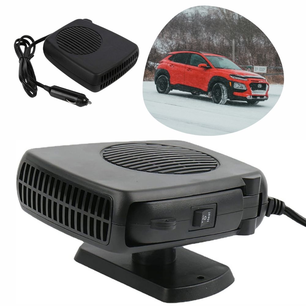 Calefactor cerámico para coche 12 V | Ajustes de calefacción y ventilador de 150–300 W | Desempañado y calefacción rápid