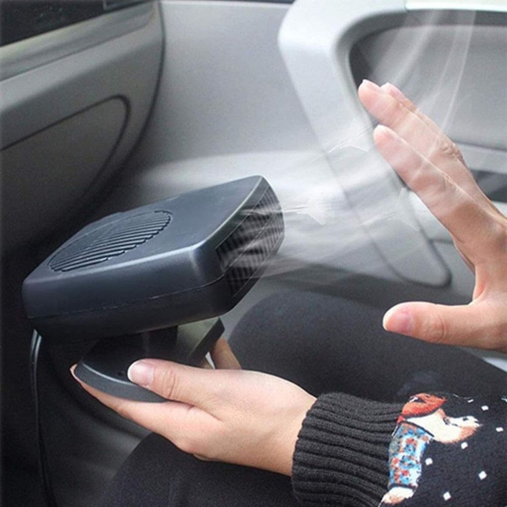Calefactor cerámico para coche 12 V | Ajustes de calefacción y ventilador de 150–300 W | Desempañado y calefacción rápid