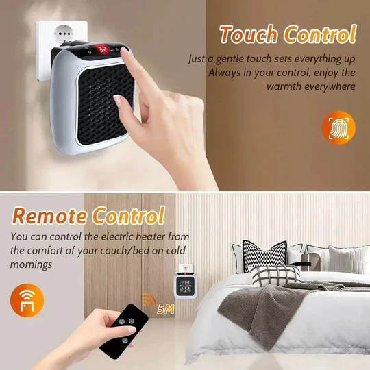 Calefactor eléctrico portátil de pared