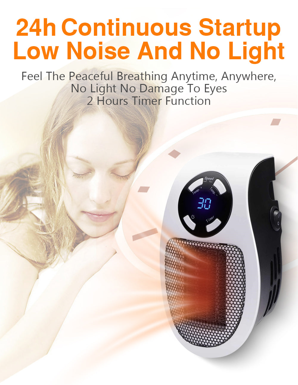 Calefactor portátil LuxaHeat Elegant para calidez confortable en cualquier lugar