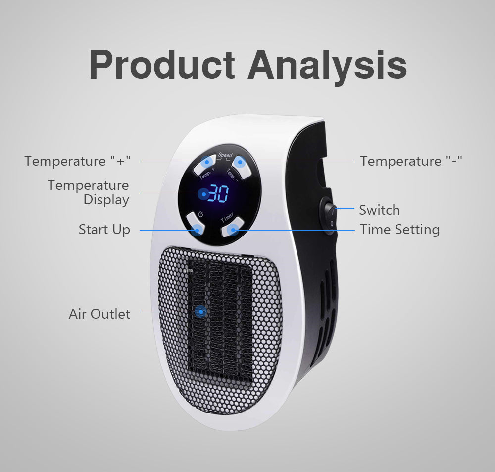 Calefactor portátil LuxaHeat Elegant para calidez confortable en cualquier lugar