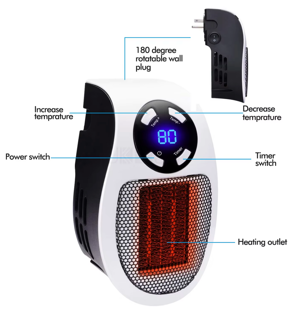 Calefactor portátil LuxaHeat Elegant para calidez confortable en cualquier lugar