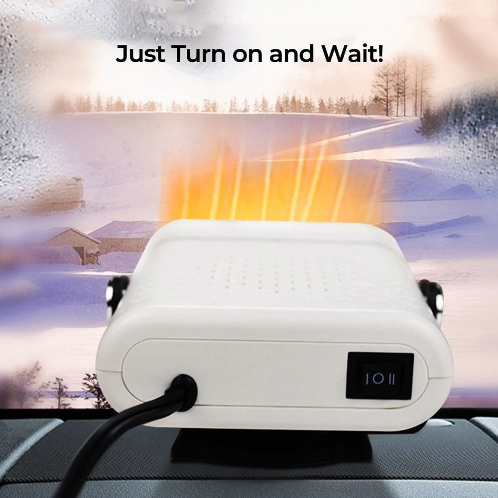 Calefactor portátil para coche con ventilador y desempañador rápido de 12 V
