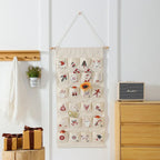 Calendario de adviento con 24 bolsitas de tela para niños – Decoración navideña colgante multicolor