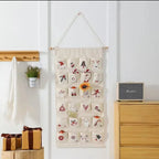 Calendario de adviento con 24 bolsitas de tela para niños – Decoración navideña colgante multicolor
