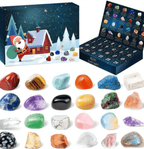 Calendario de adviento con 24 gemas naturales para jóvenes exploradores
